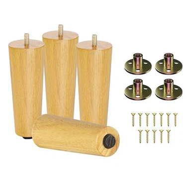 Patas de muebles de madera cuadradas redondas personalizadas